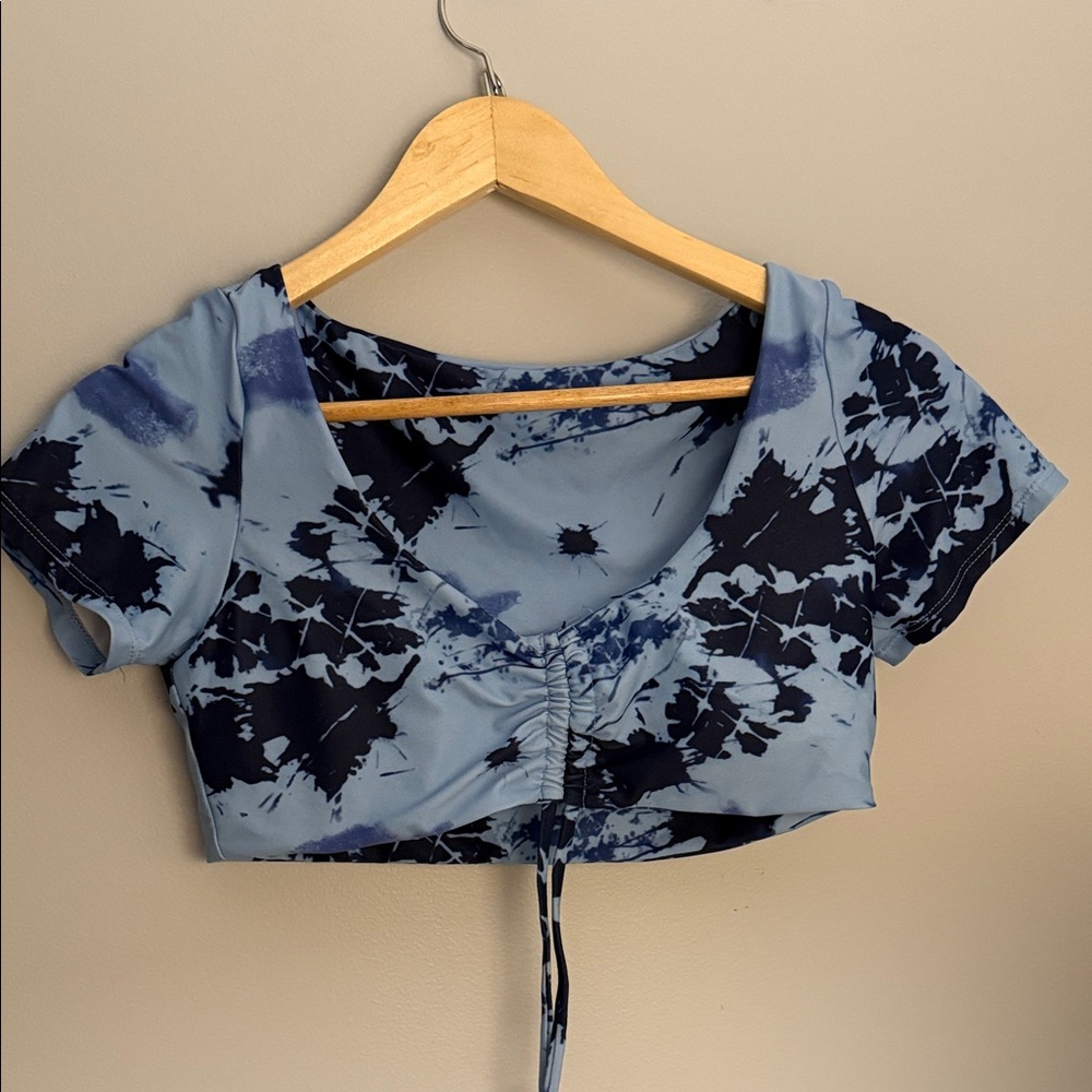 Blue Tie-Dye Women's Top
